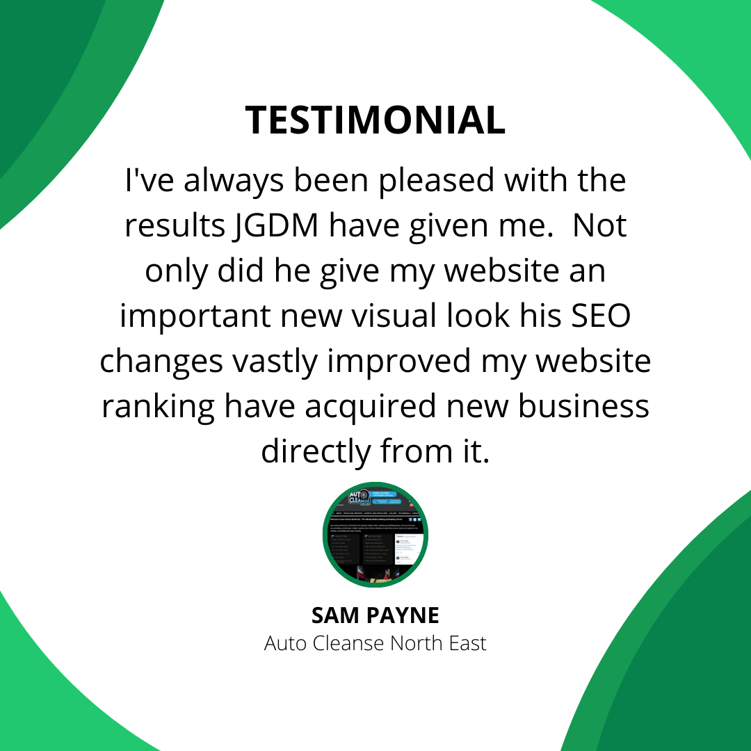 Testimonial 1 Sam Payne at Auto Cleanse North East